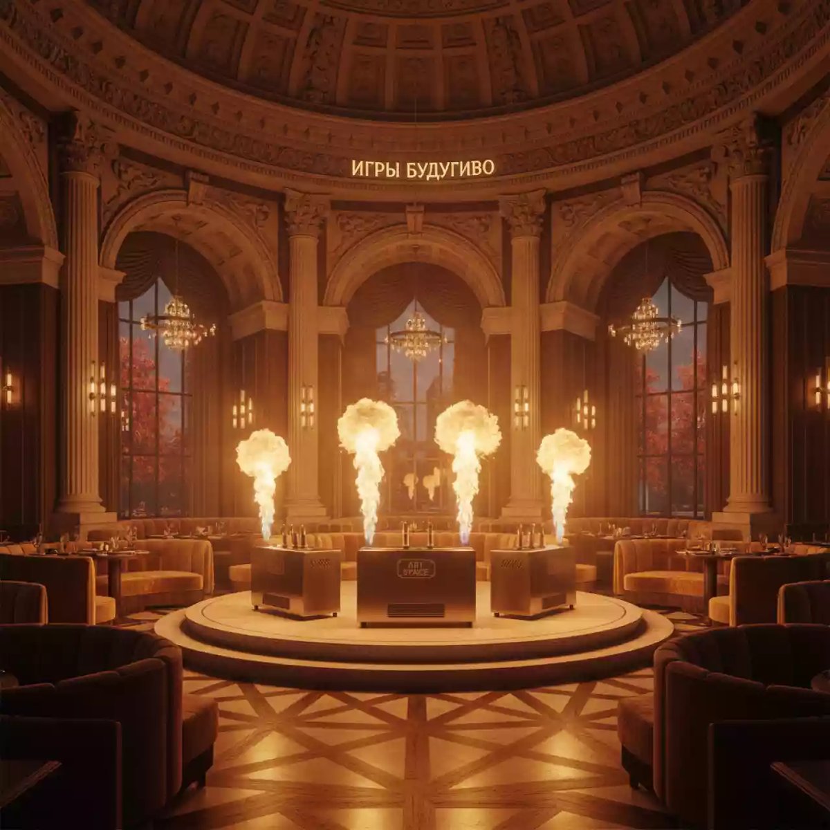 Аренда Горелки газовые и машины огневых вспышек в ресторане «Магадан» — ART SPACE