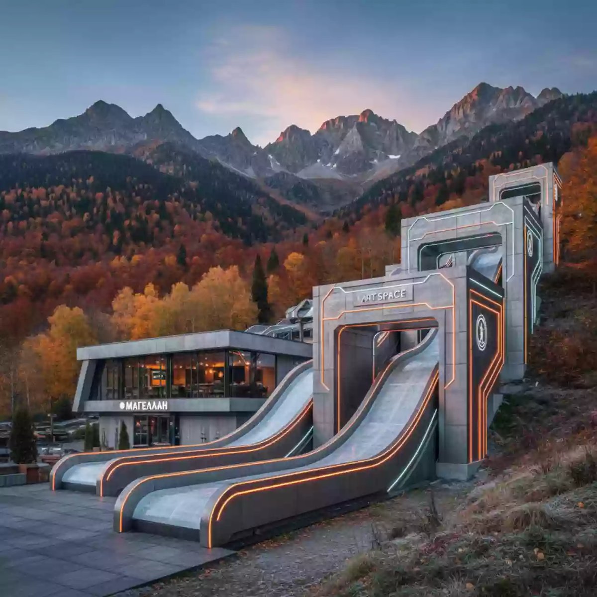 Аренда Горка ледянка в ресторане «Магеллан» — ART SPACE