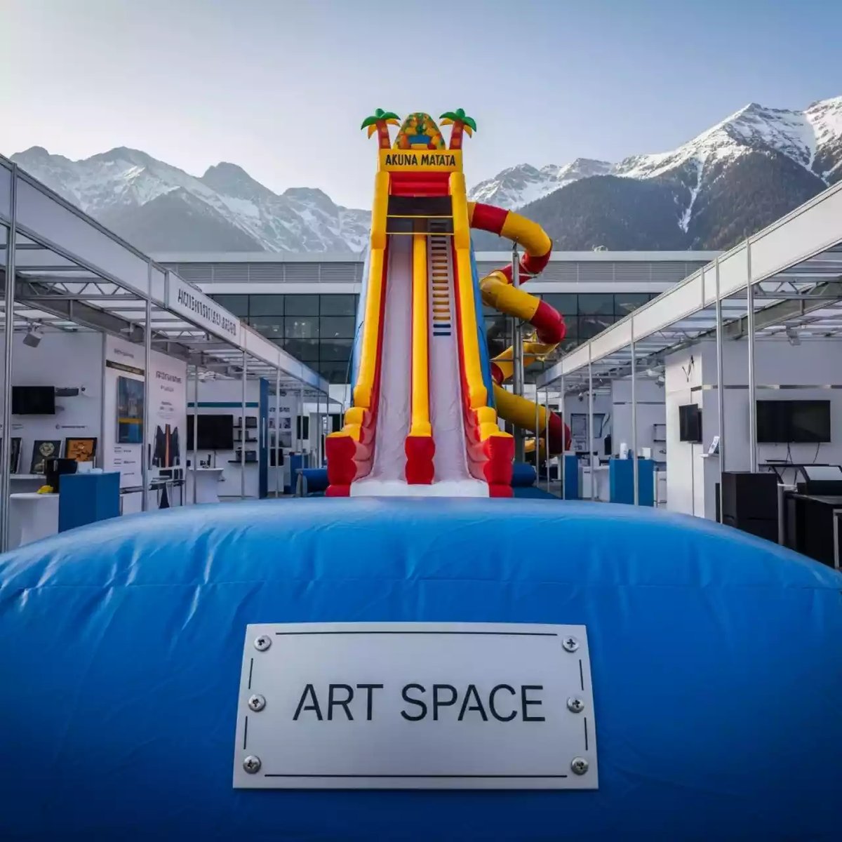 Аренда Горка надувная акуна матата на курорте «Газпром» (Альпика) — ART SPACE