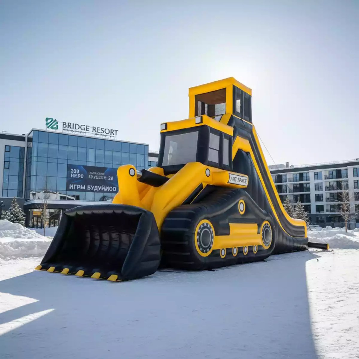 Аренда Горка надувная Бульдозер в Bridge Resort — ART SPACE