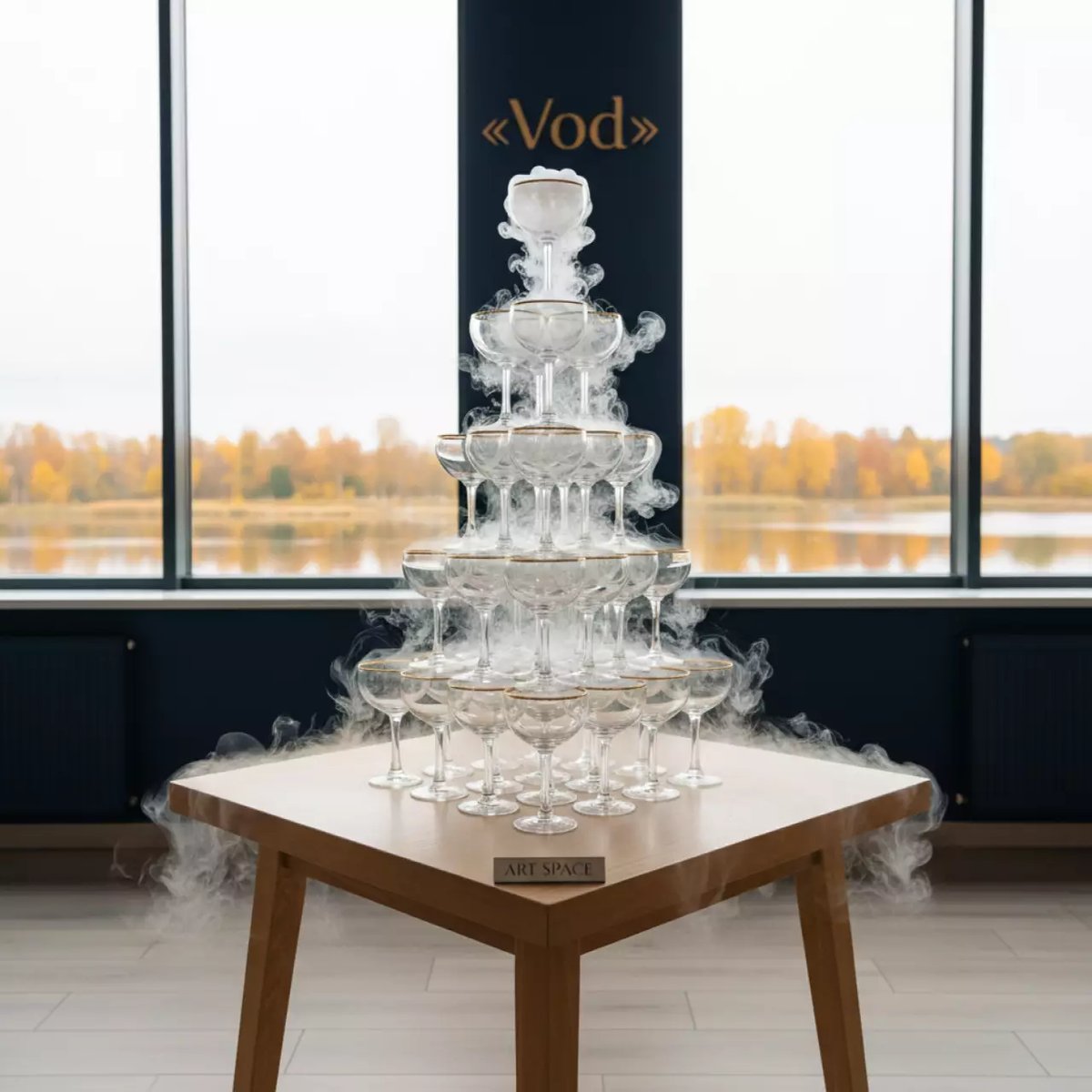 Аренда Горка шампанского на 20 персон в ресторане «Voda» — ART SPACE