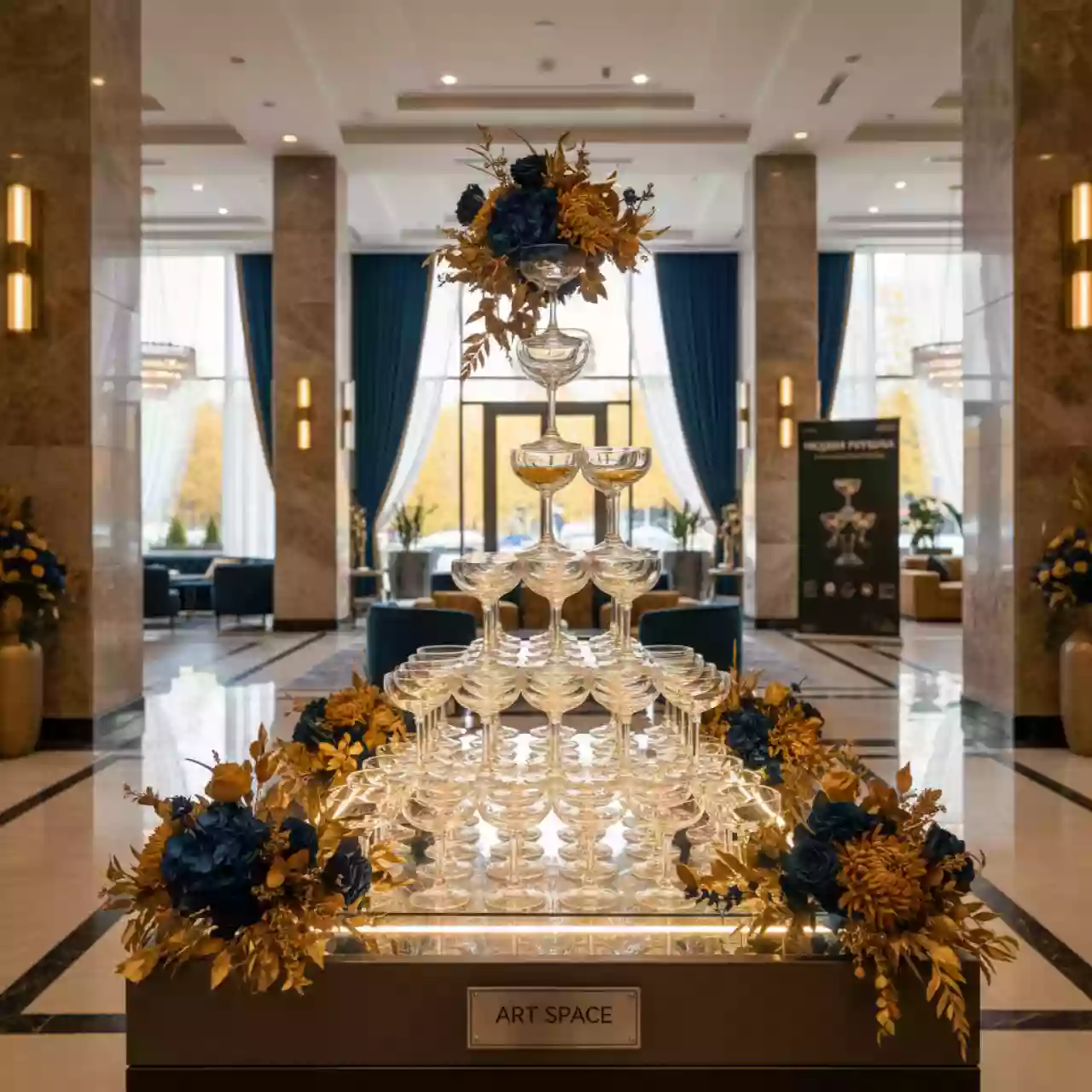 Аренда Горка шампанского в Cosmos Sochi Hotel — ART SPACE