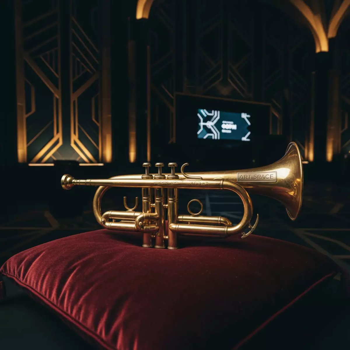 Аренда Горн с мундштуком золотистый в VK Stadium Sirius — ART SPACE