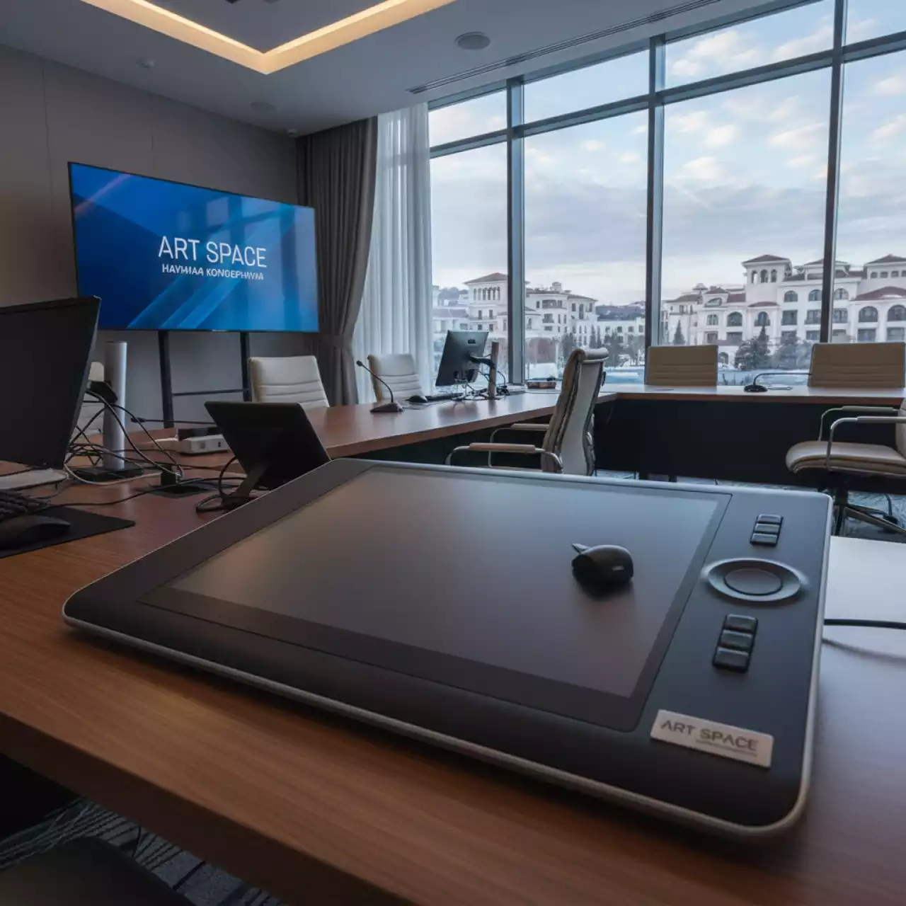 Аренда Графический планшет GTCO CalComp DrawingBoard VI 4 кнопочный проводной беспроводной курсор 24x36 0,254 мм в отеле Radisson Lazurnaya — ART SPACE