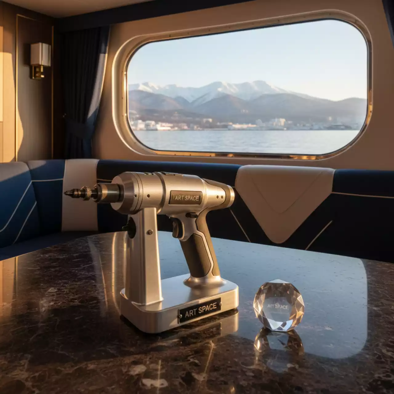 Аренда Гравер аккумуляторный INGCO CMGLI20011 на VIP теплоходе (Морпорт Сочи) — ART SPACE