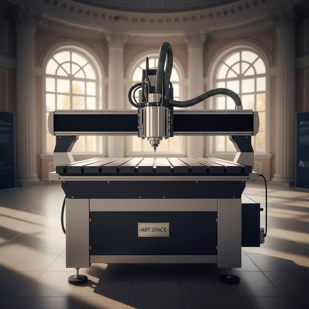 Аренда Гравировально фрезерная машина Vektor VG 1325 с вакуумной подготовкой и аспирацией в Керлинговом центре «Ледяной куб» — ART SPACE