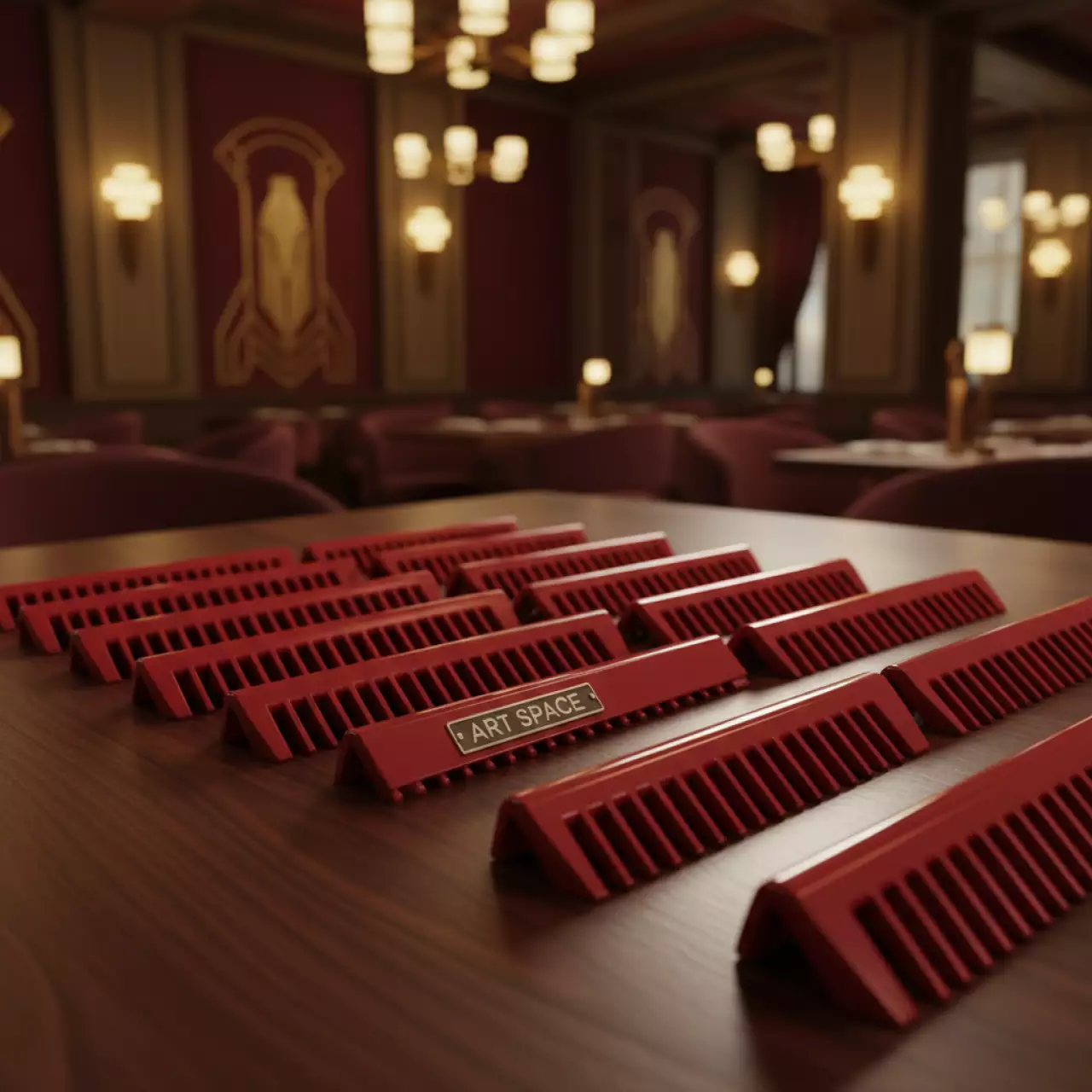 Аренда Гребенки Velobind 4 штырьковые красные в ресторане «Brunello» — ART SPACE