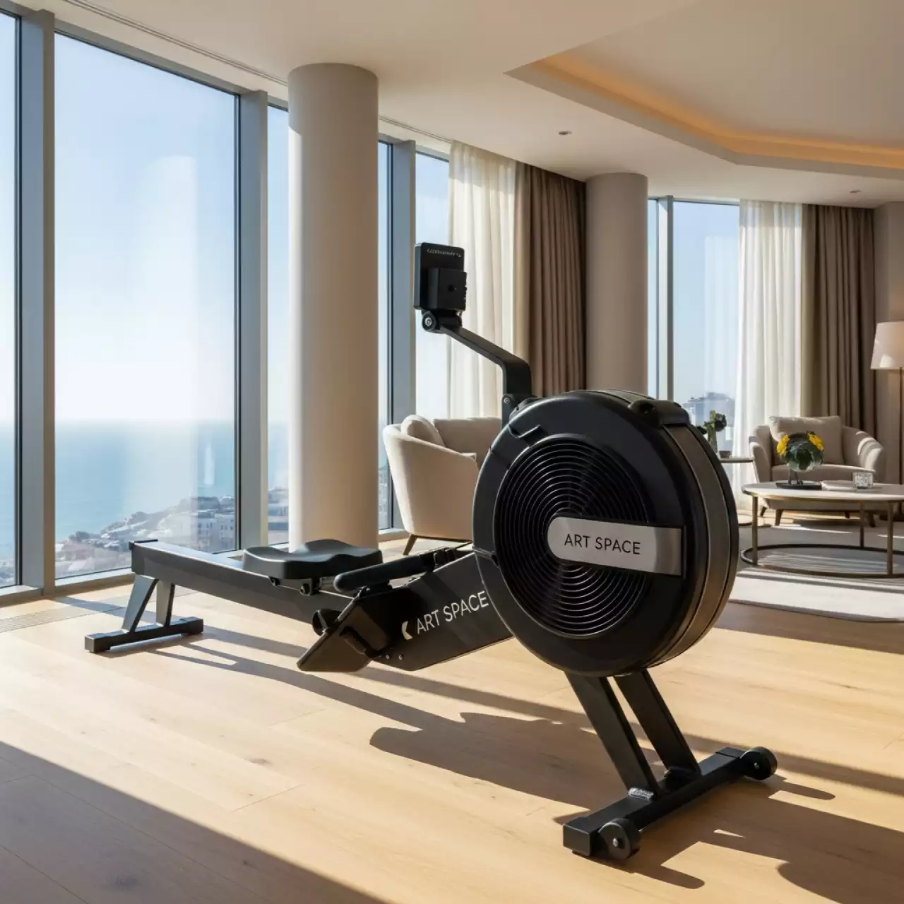 Аренда Гребной тренажер Unix Fit Air Rower X Black в отеле Hyatt Regency Sochi — ART SPACE