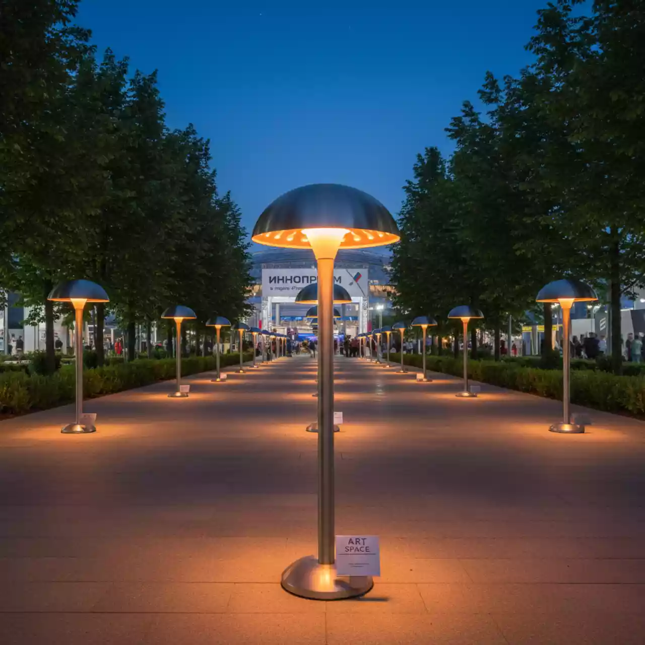 Аренда Грибки газовые стальные в парке «Ривьера» — ART SPACE