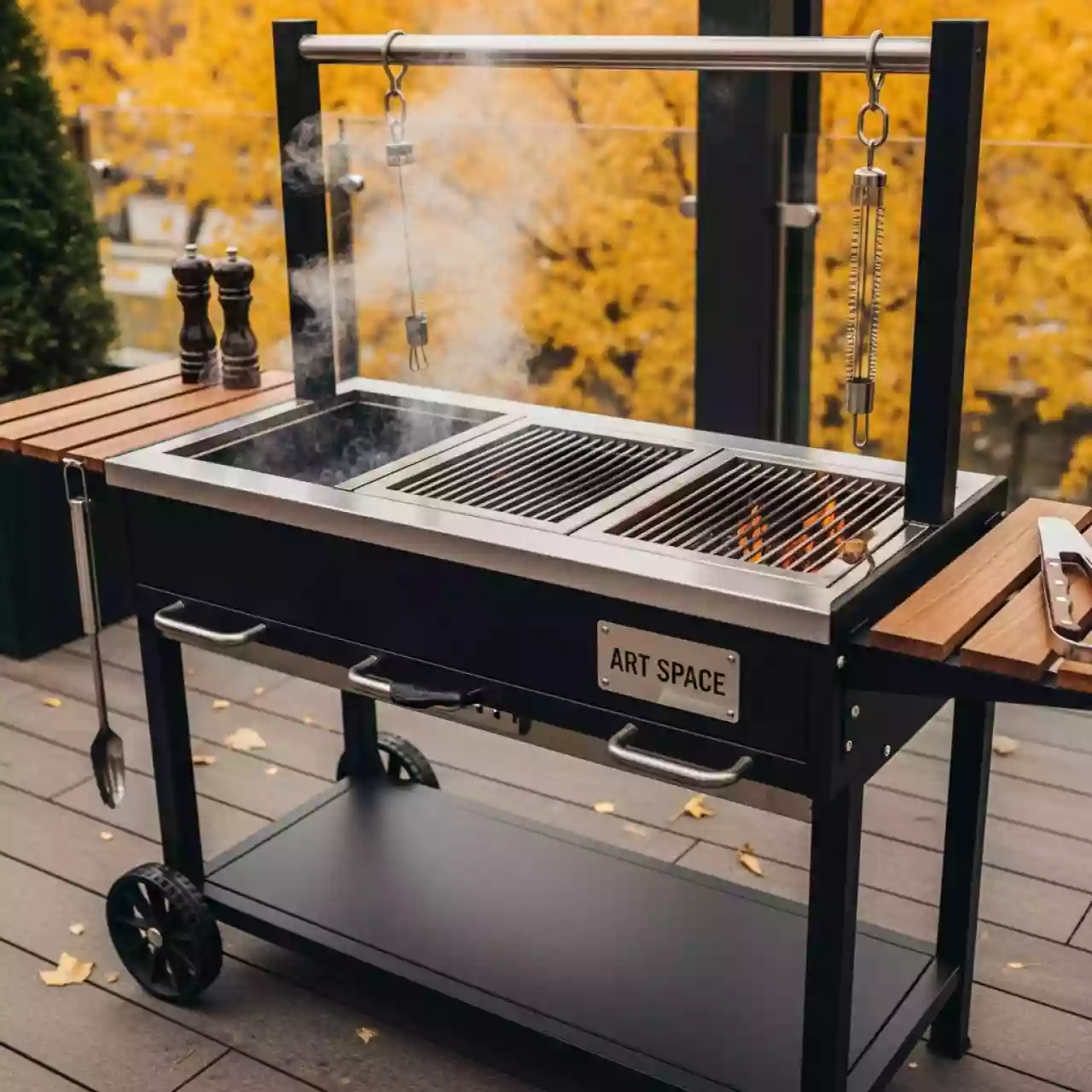 Аренда Гриль барбекю угольный с 3 решетками в ресторане «Высота 5642» — ART SPACE