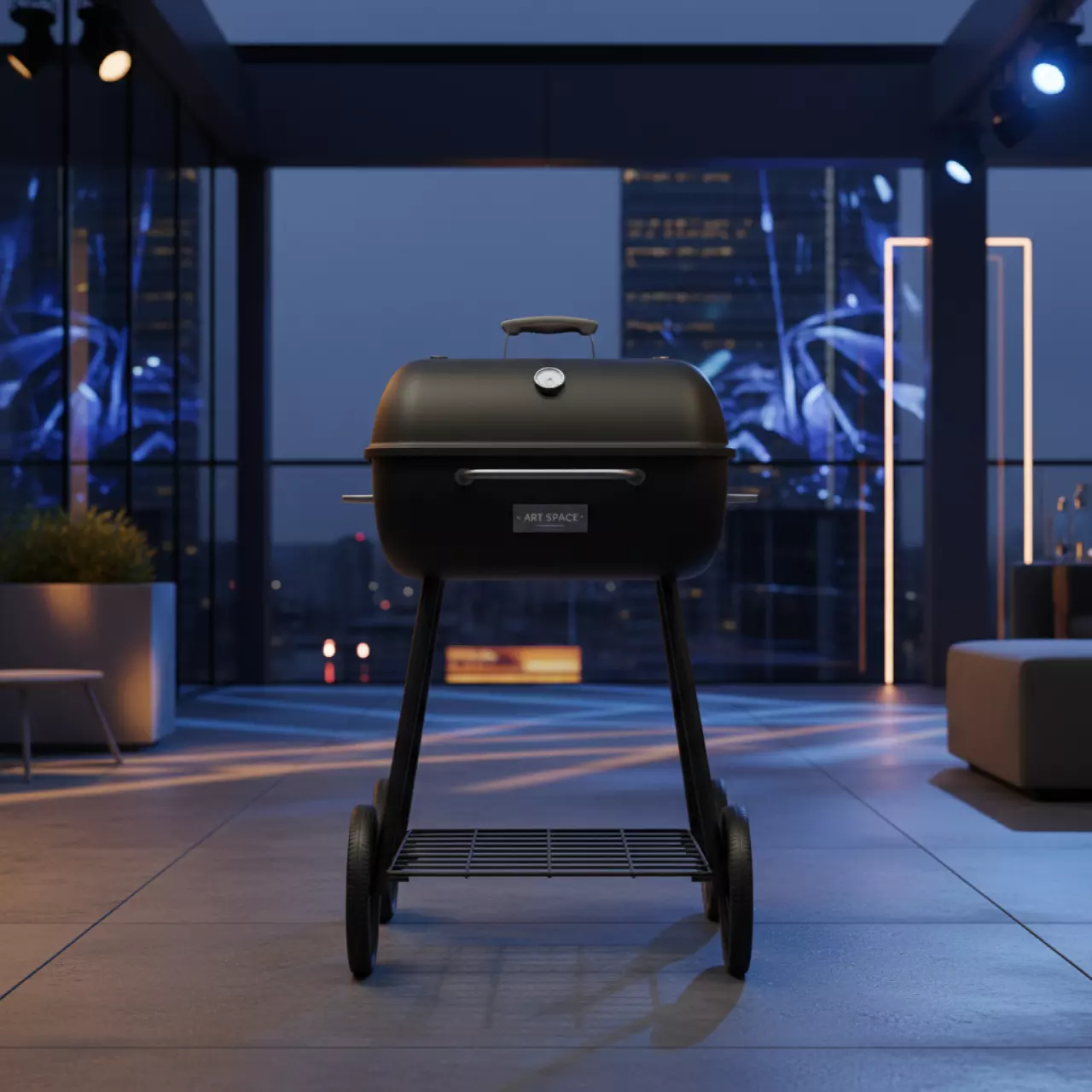 Аренда Гриль Green Glade на колесах черный в Radisson Collection Paradise — ART SPACE