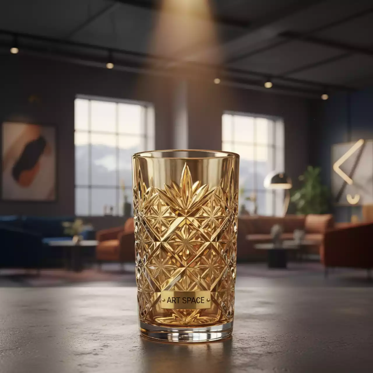 Аренда Хайбол Бриллиант золотой 400 мл высота 130 мм в Golden Tulip Rosa Khutor — ART SPACE