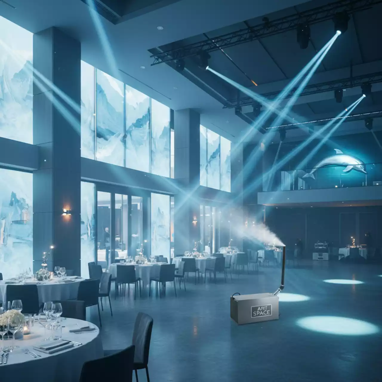 Аренда Хейзер Unique Hazer MK2 в банкетном зале «Дельфин» — ART SPACE