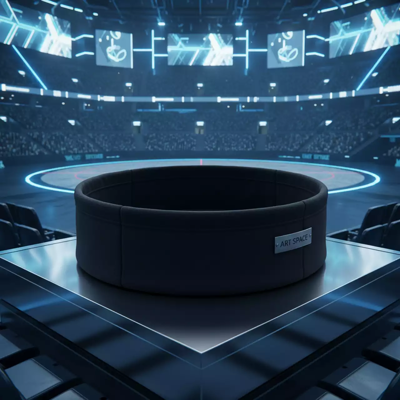 Аренда Хлебная корзинка из хлопка круглая черная Ламба в VK Stadium Sirius — ART SPACE