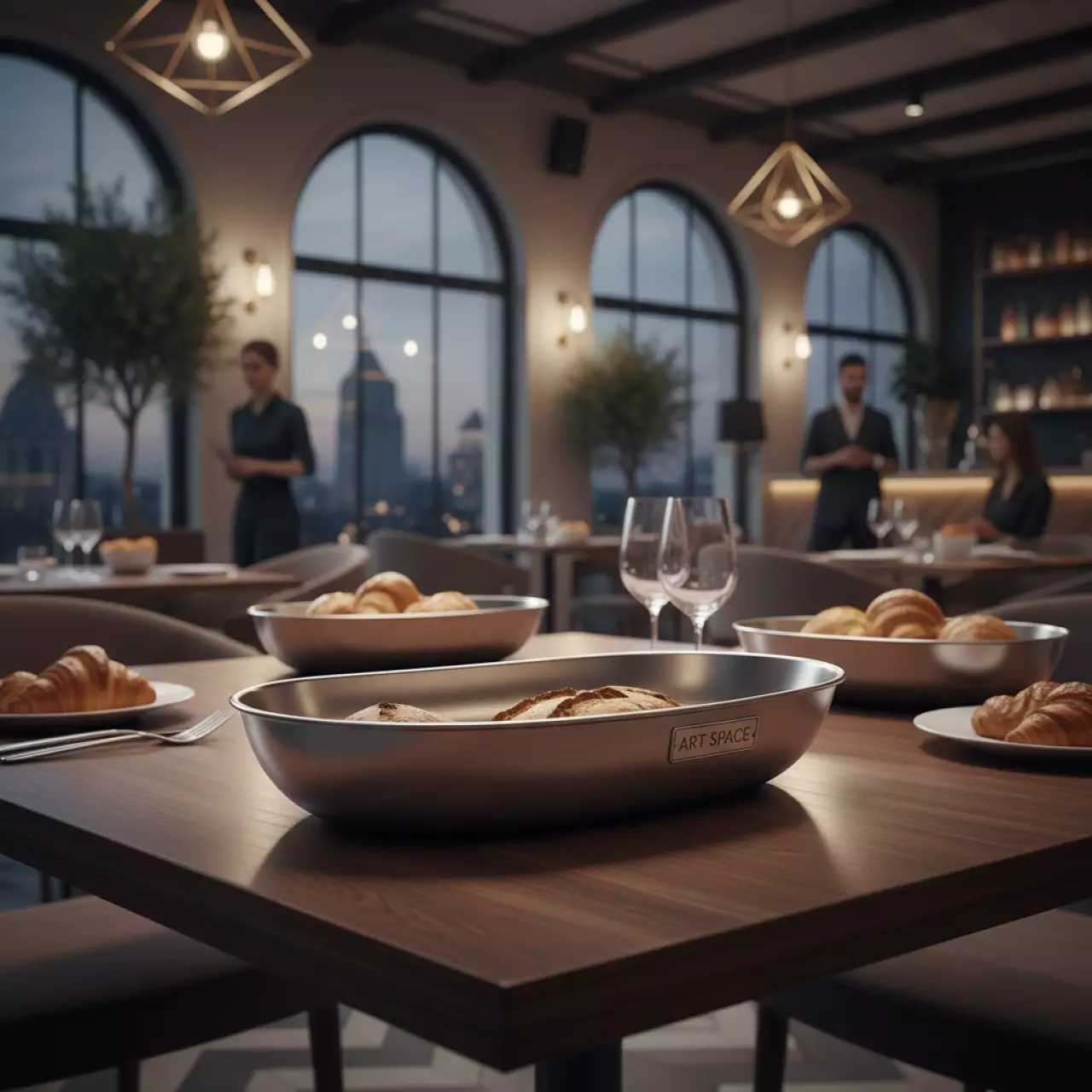 Аренда Хлебная корзинка металлическая овальная Осгар 260х160х85 мм в ресторане «La Terrazza» — ART SPACE