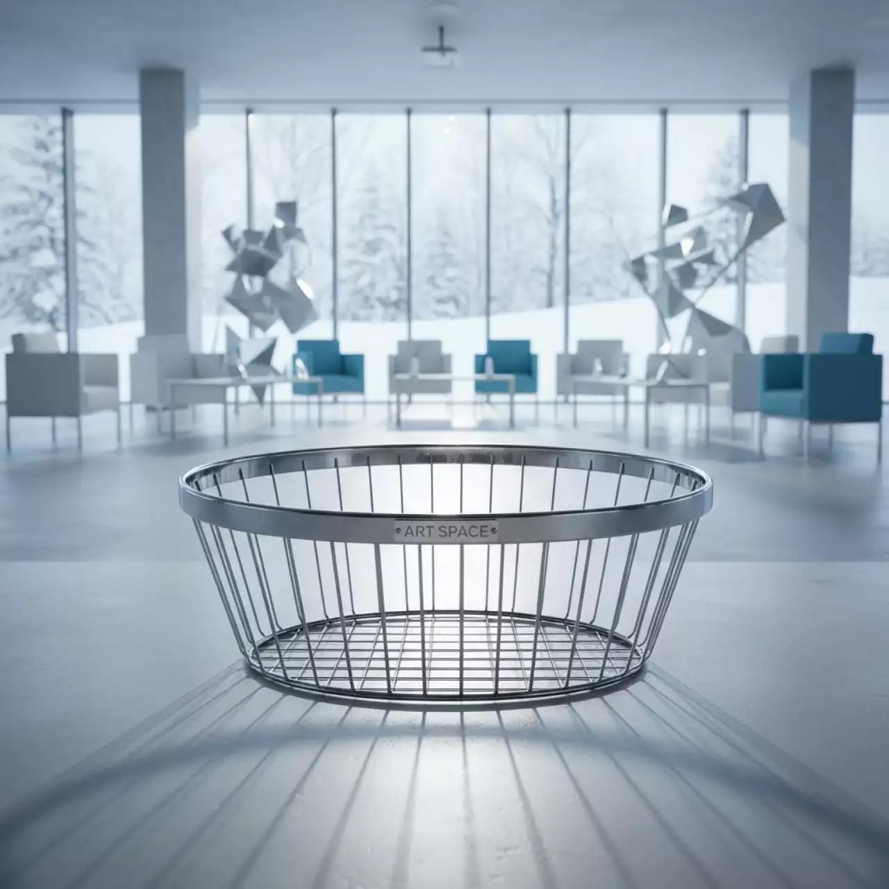 Аренда Хлебная корзинка металлическая овальная Ринар 280х185х100 мм в санатории «Октябрьский» — ART SPACE