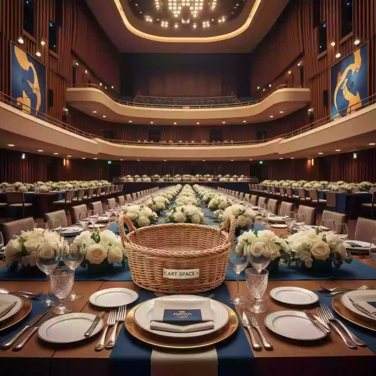 Аренда Хлебная корзинка плетеная круглая с ручками Эльза 270х100 мм в Зале органной и камерной музыки — ART SPACE