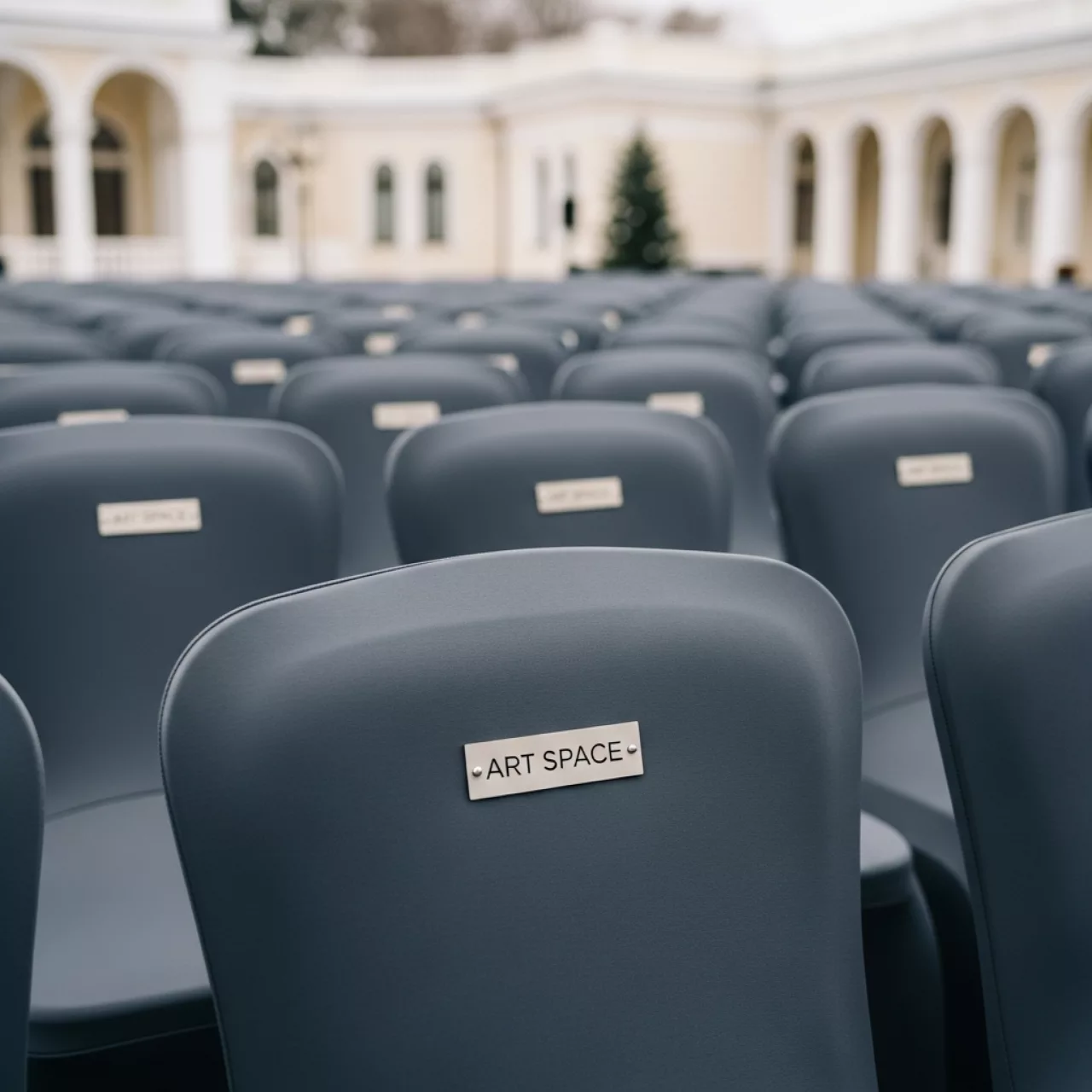 Аренда Хол для стула серый стрейч в санатории «Сочи» — ART SPACE