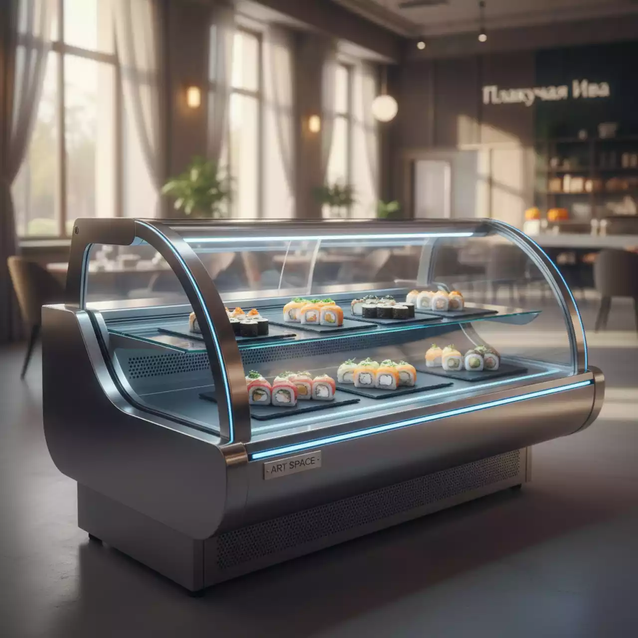 Аренда Холодильная витрина для суши в ресторане «Плакучая Ива» — ART SPACE