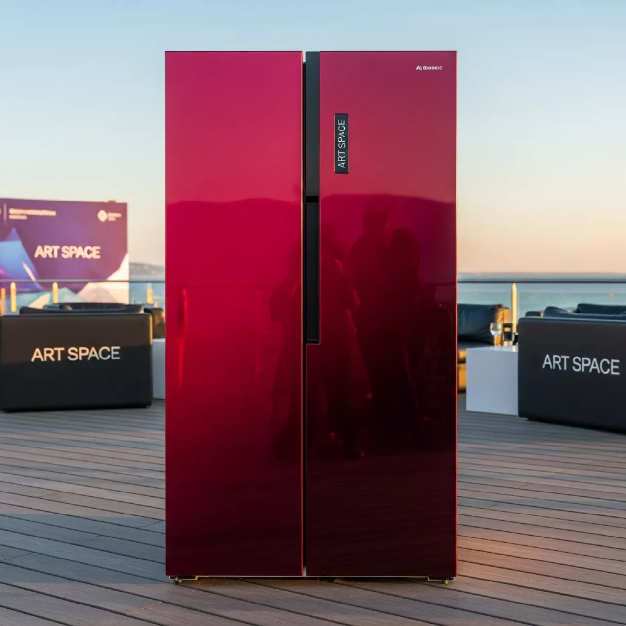 Аренда Холодильник Sharp SJ XP59PG RD на пляже «Маяк» — ART SPACE