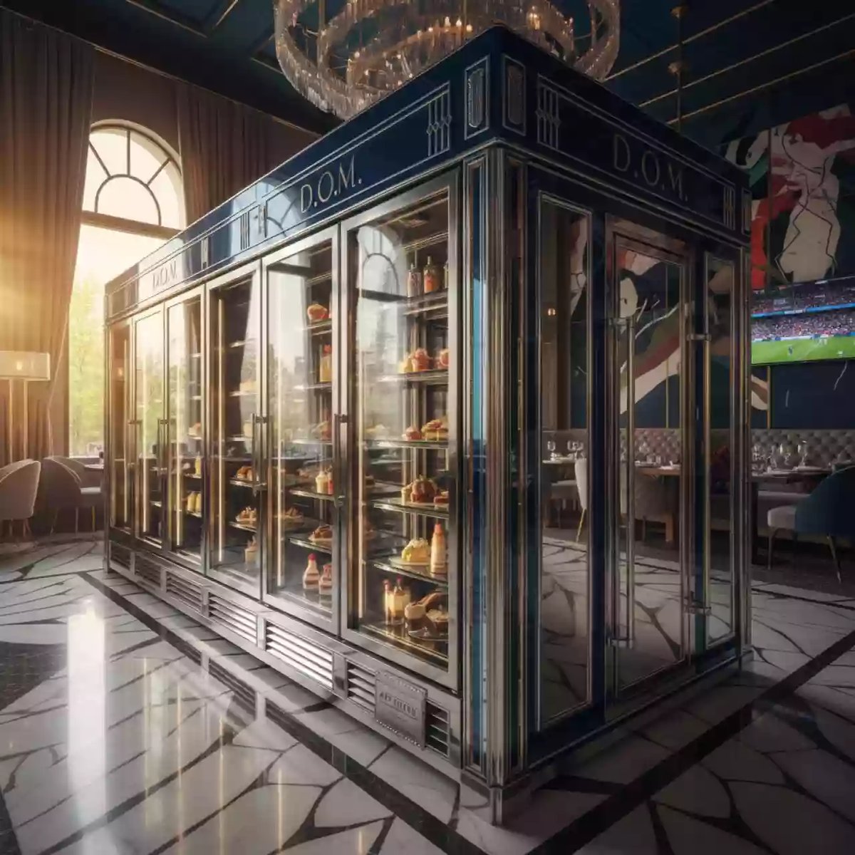 Аренда Холодильники холодильные витрины морозильные камеры и лари в ресторане «D.O.M» — ART SPACE