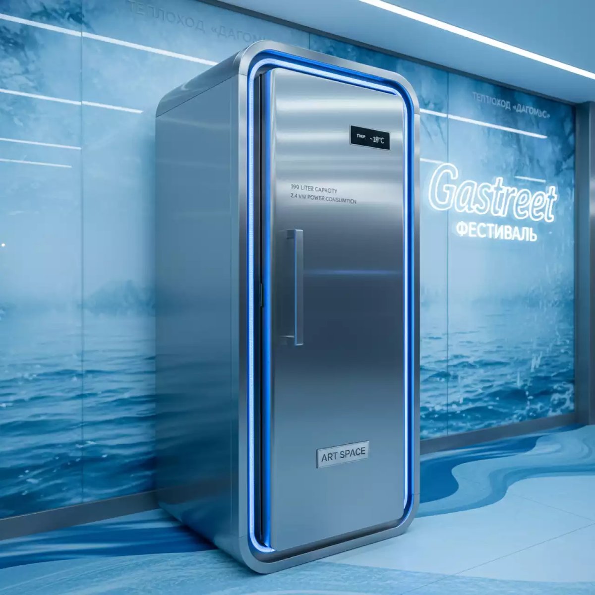 Аренда Холодильный шкаф 390 л на теплоходе «Дагомыс» — ART SPACE