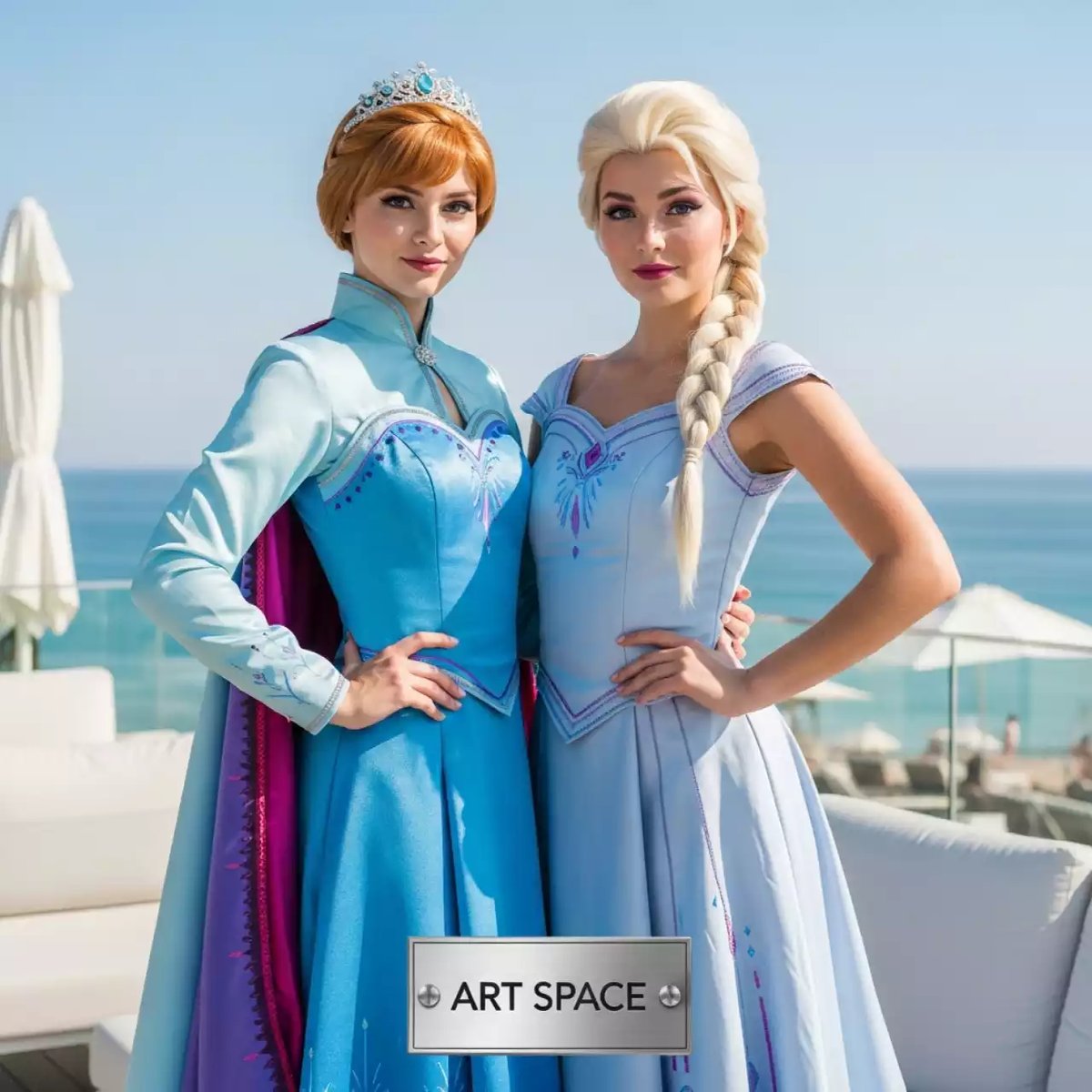 Аренда Холодное сердце Анна и Эльза для детей от 3 до 8 лет в пляжном клубе Del Mar — ART SPACE