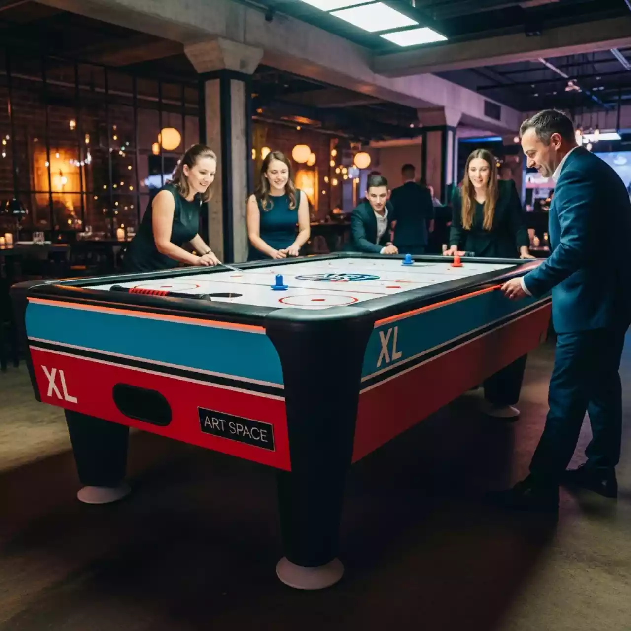 Аренда Игра настольная аэрохоккей XL в ресторане «La Terrazza» — ART SPACE