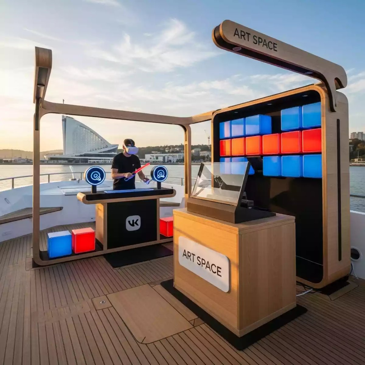 Аренда Игра VR Beat Saber на VIP теплоходе (Морпорт Сочи) — ART SPACE