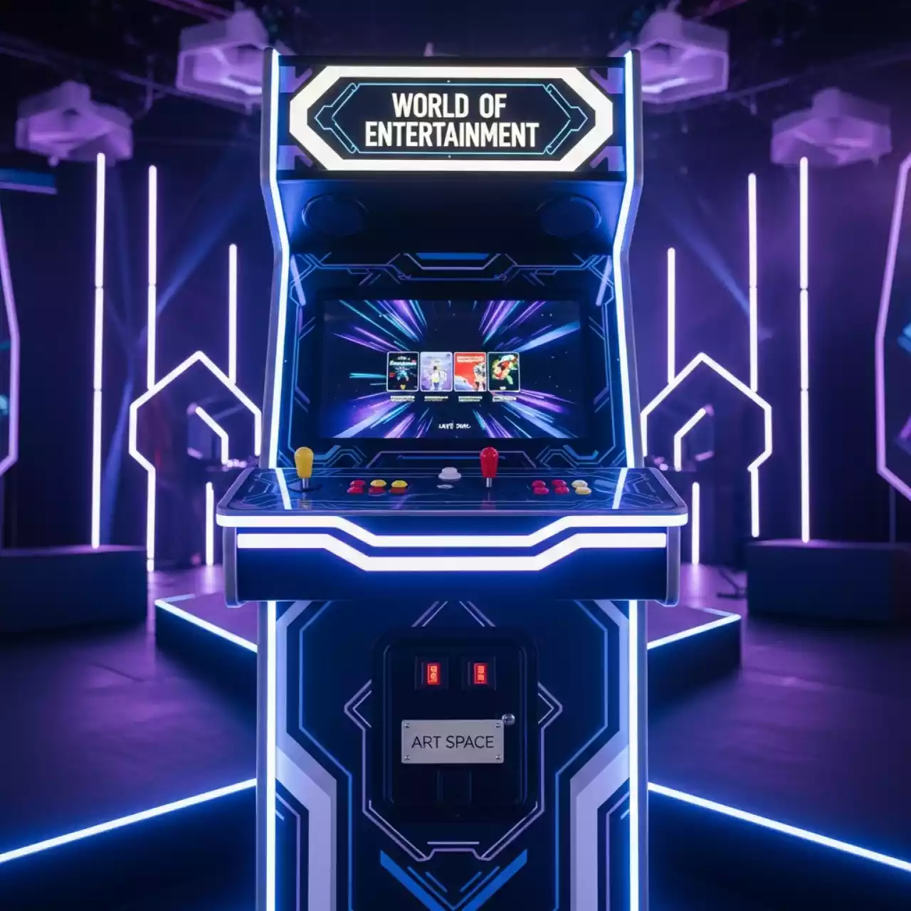 Аренда Игровой автомат мир развлечений в ледовом дворце «Большой» — ART SPACE