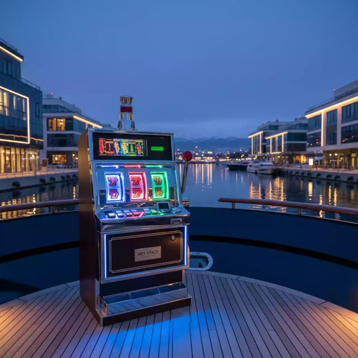 Аренда Игровой автомат Однорукий бандит на VIP-яхте (Имеретинский порт) — ART SPACE