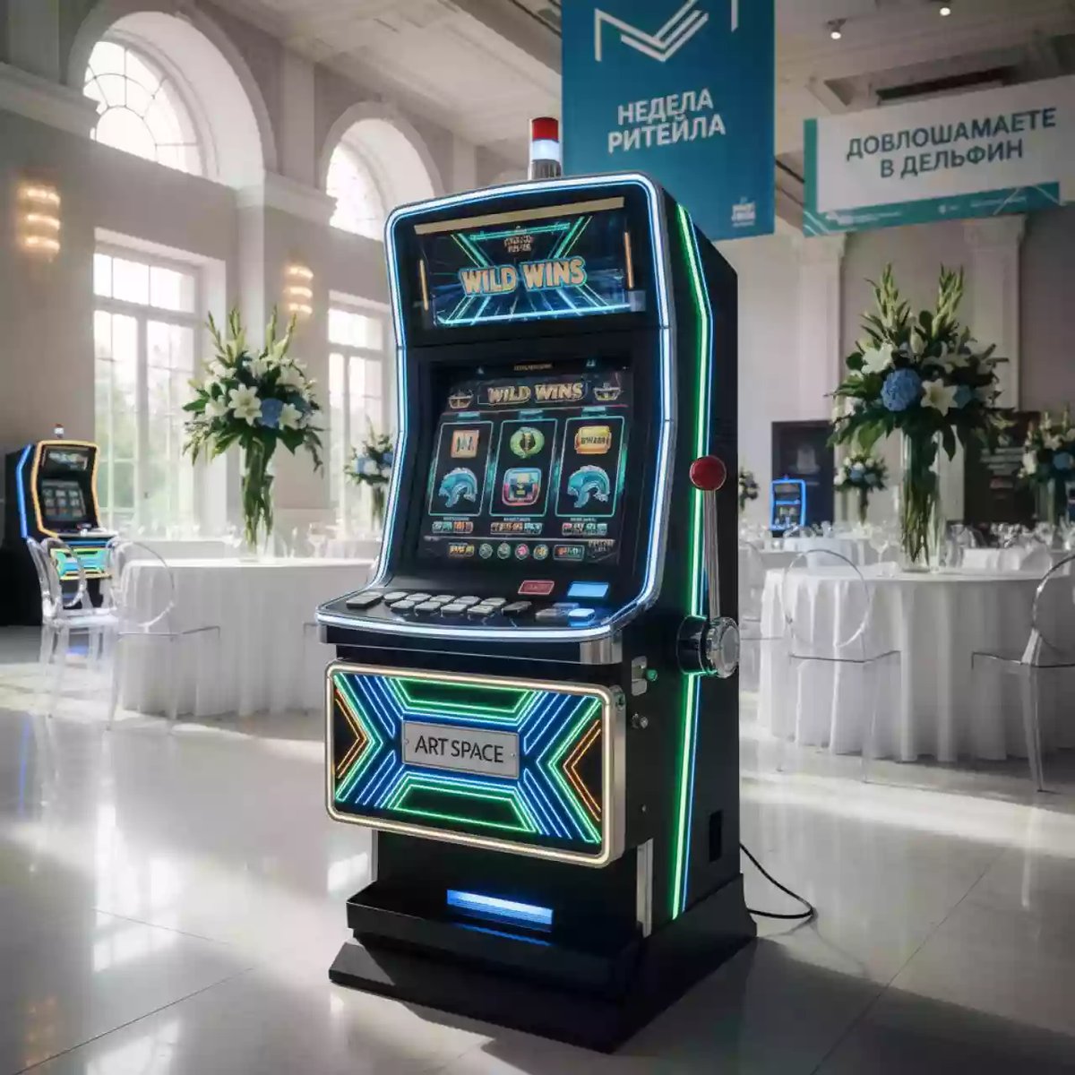 Аренда Игровой автомат однорукий бандит Vegas в банкетном зале «Дельфин» — ART SPACE