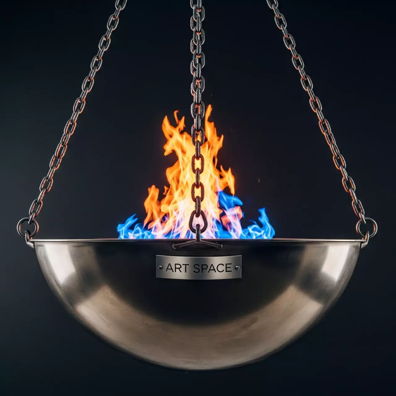 Аренда Имитация огня в чаше на цепях в Bridge Resort — ART SPACE