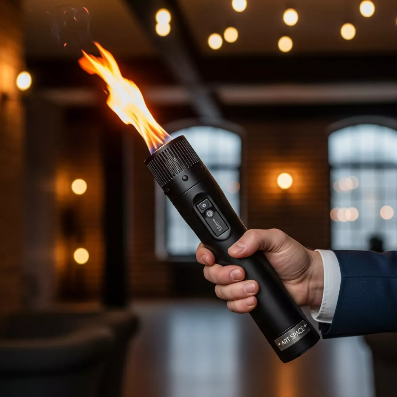 Аренда Имитация огня в ручном факеле на аккумуляторе на вилле «Анна» — ART SPACE