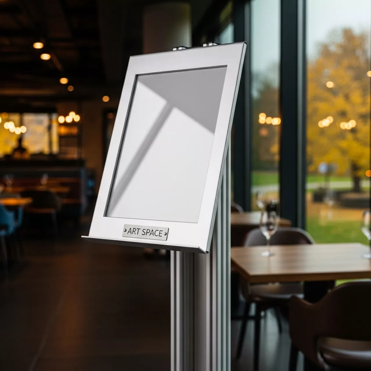 Аренда Информационная стойка А4 1200 мм в ресторане «Voda» — ART SPACE