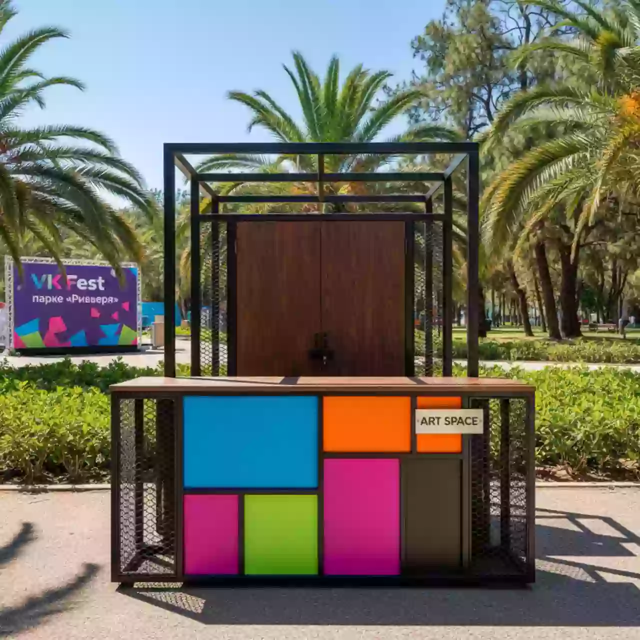 Аренда Информационная стойка ресепшен с дверками Backstage в парке «Ривьера» — ART SPACE