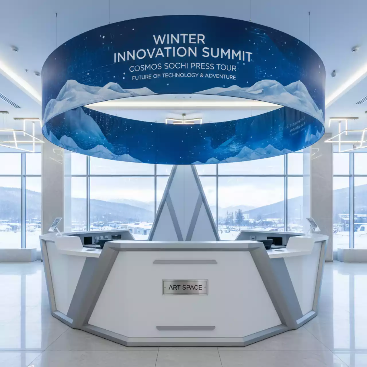 Аренда Инфостойка с баннером в Cosmos Sochi Hotel — ART SPACE