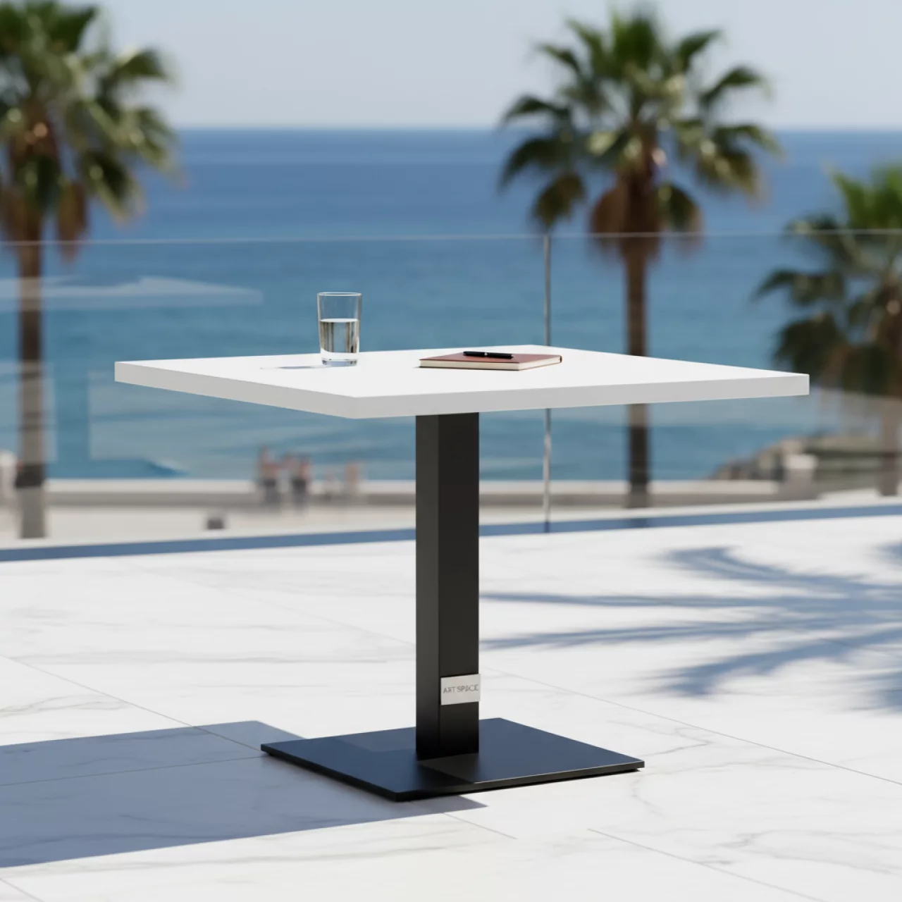 Аренда Интерьерный стол WHITE 70 70 M400 в санатории «Черноморье» — ART SPACE