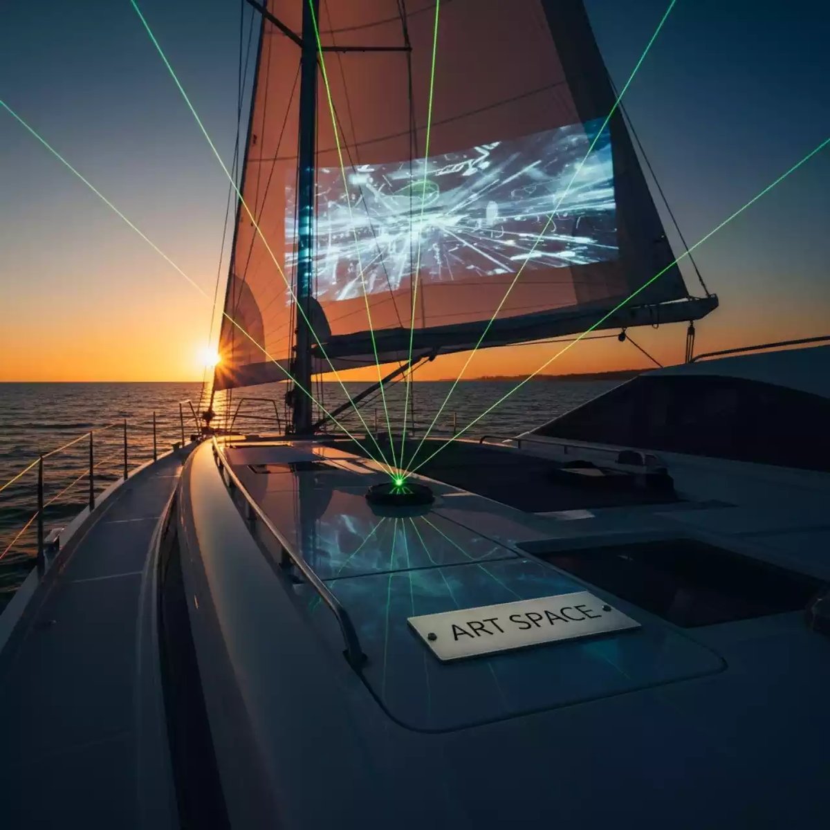 Аренда Интерактивная лазерная система LaserTouch Hummingbird LTD 100 на парусной регате (Сочи) — ART SPACE