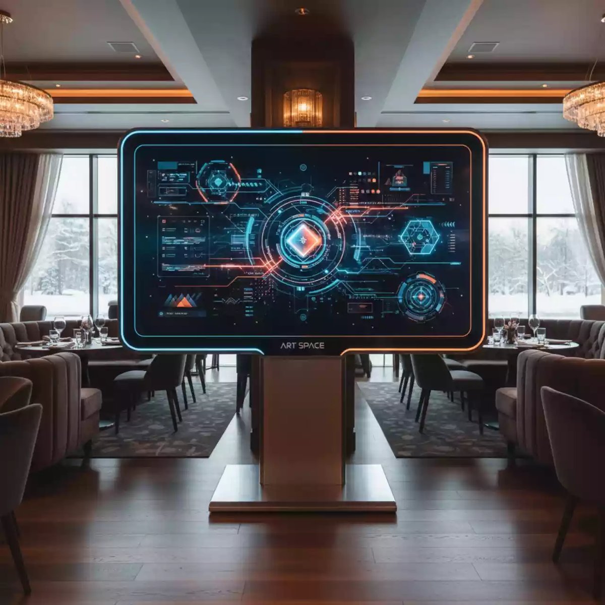 Аренда Интерактивная панель Android 110 дюймов в ресторане «D.O.M» — ART SPACE