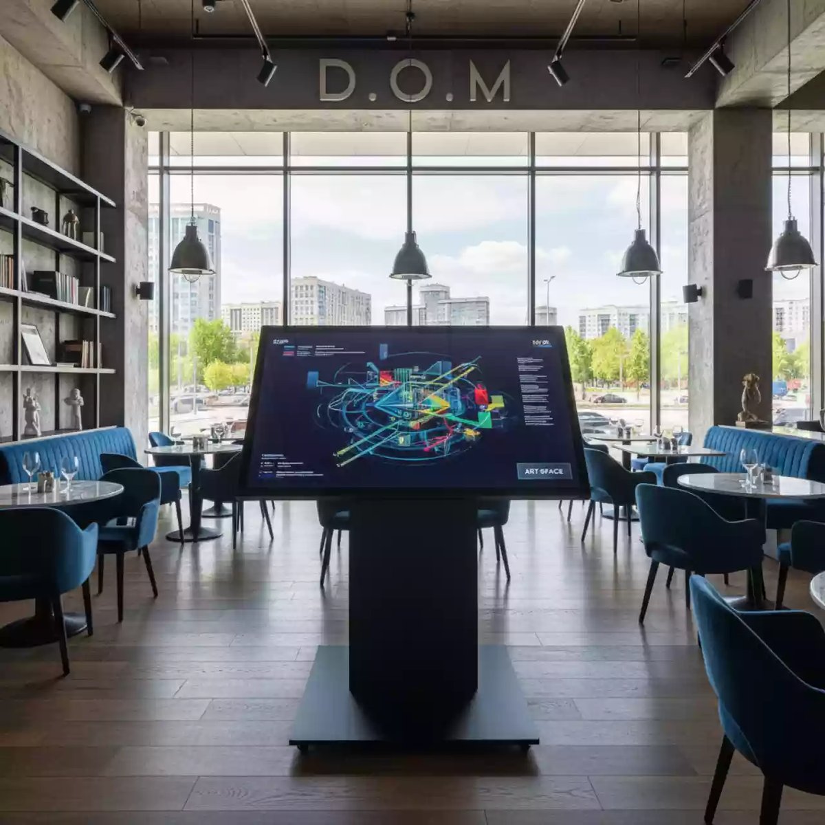 Аренда Интерактивная панель Barco ClickShare X Display Plus 65 в ресторане «D.O.M» — ART SPACE