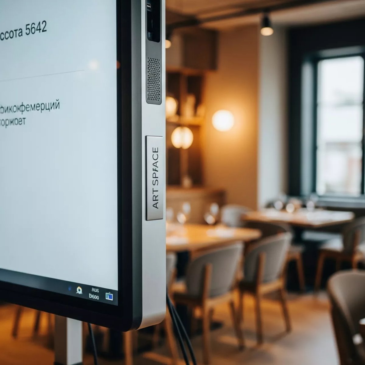 Аренда Интерактивная панель EXELL EXID 752C RU UHD OPS i5 камера микрофоны в ресторане «Высота 5642» — ART SPACE