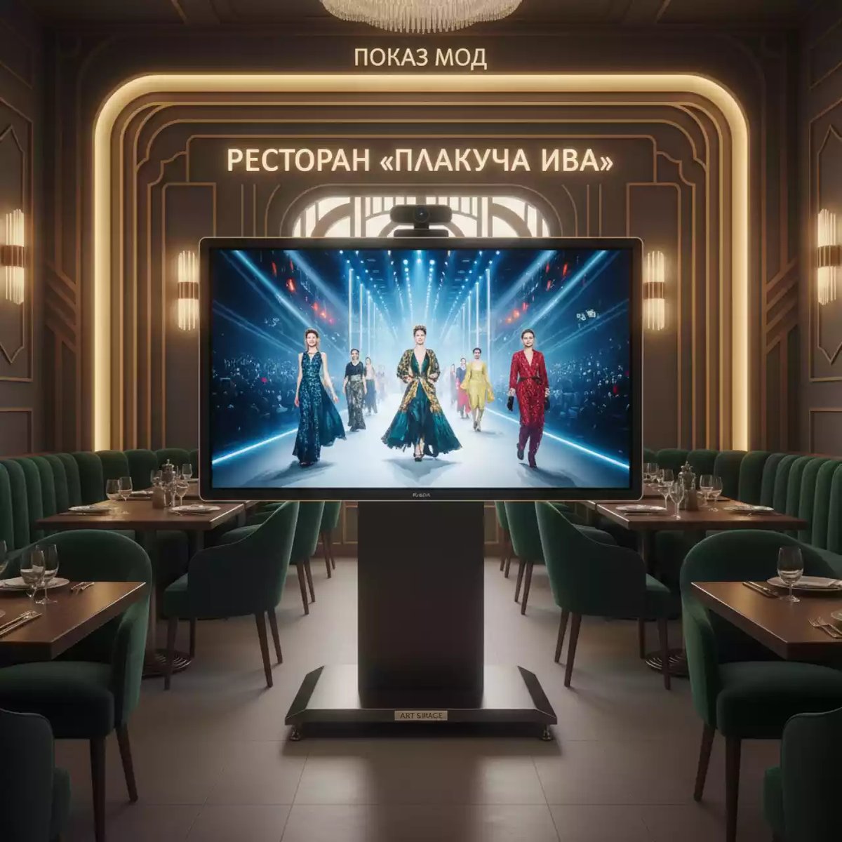 Аренда Интерактивная панель IP 86 A14 в ресторане «Плакучая Ива» — ART SPACE