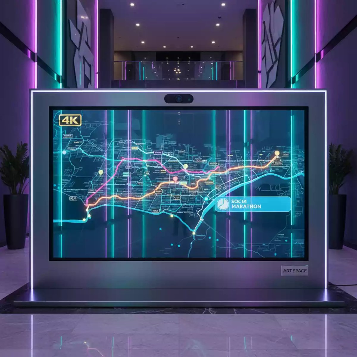 Аренда Интерактивная панель Newline TT 8624Z 86 дюймов PCAP 4K камера 8 микрофонов Optical Bonding EDLA в Radisson Hotel Rosa Khutor — ART SPACE