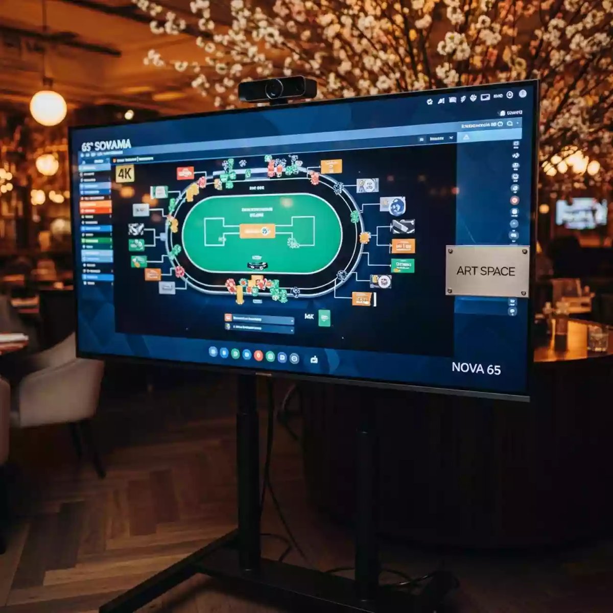 Аренда Интерактивная панель NOVA 65 в ресторане «Brunello» — ART SPACE