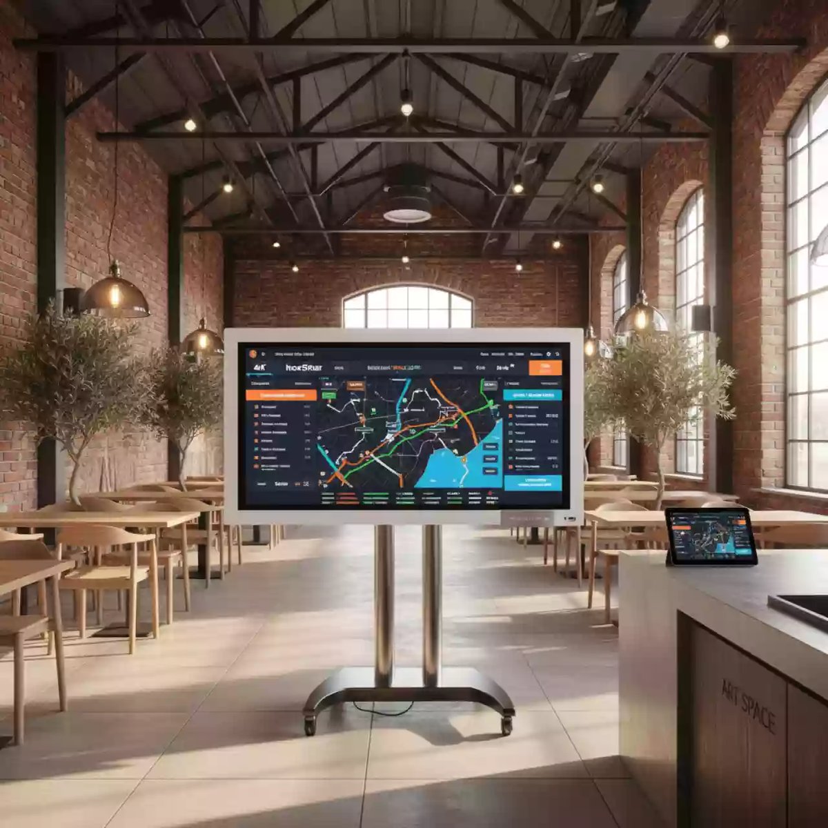 Аренда Интерактивная панель Ricoh IWB D 5530 белый корпус в ресторане «La Terrazza» — ART SPACE