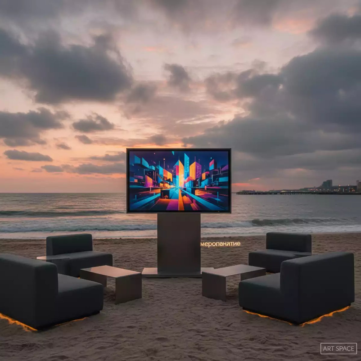 Аренда Интерактивная панель Sharp PN HW501T на пляже «Ривьера» — ART SPACE