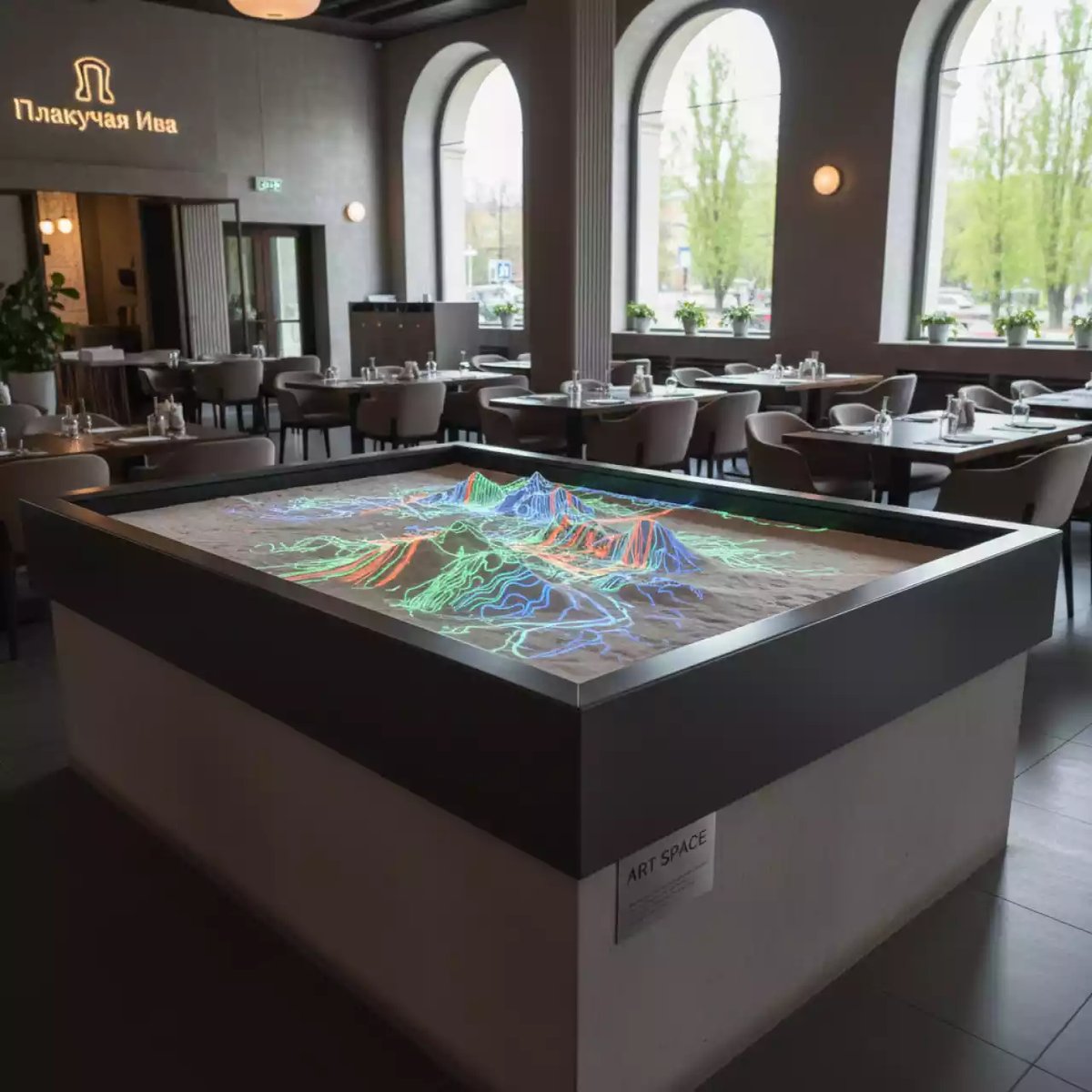 Аренда Интерактивная песочница в ресторане «Плакучая Ива» — ART SPACE