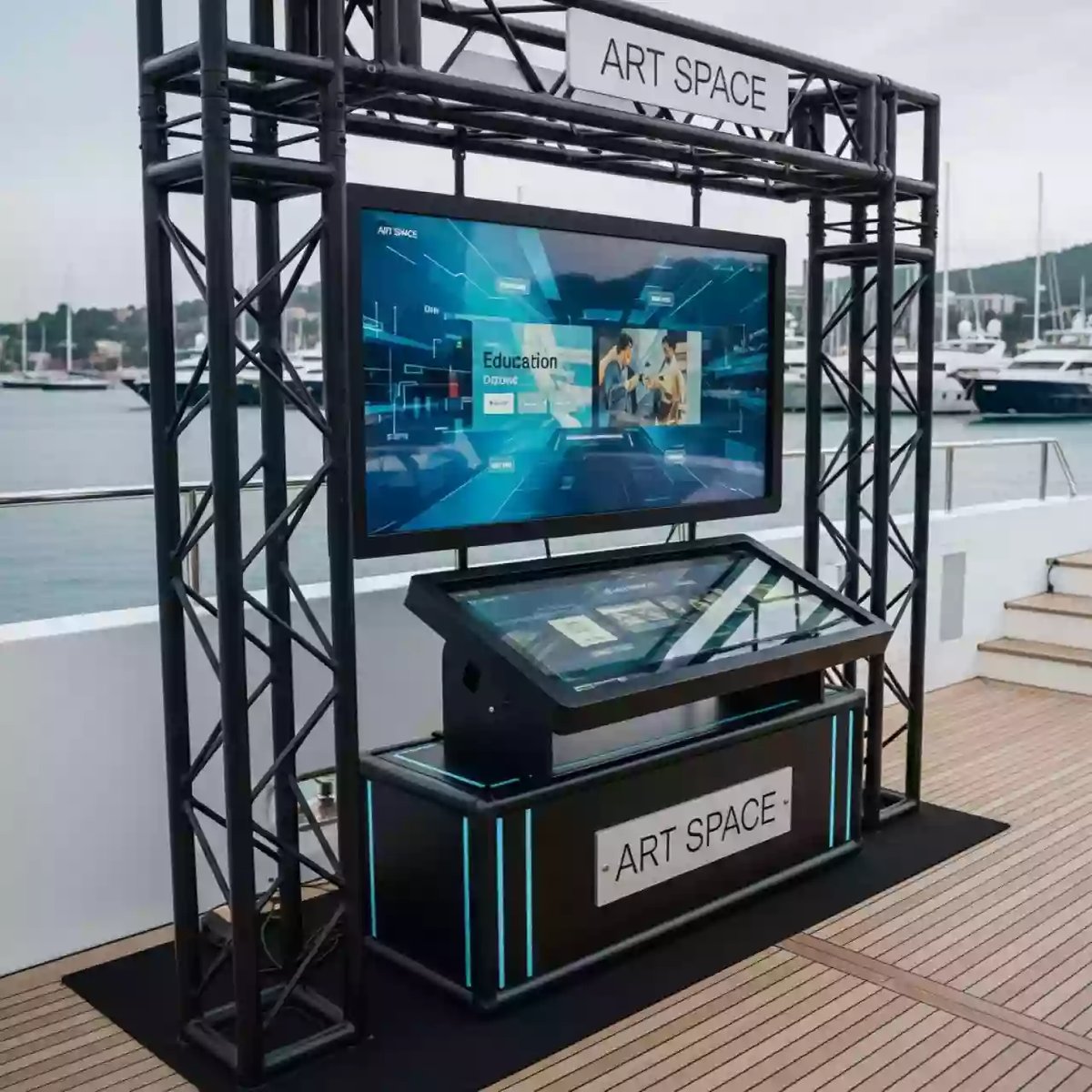 Аренда Интерактивная стена InterTouch для ДОУ полный комплект работа касаниями на VIP теплоходе (Морпорт Сочи) — ART SPACE