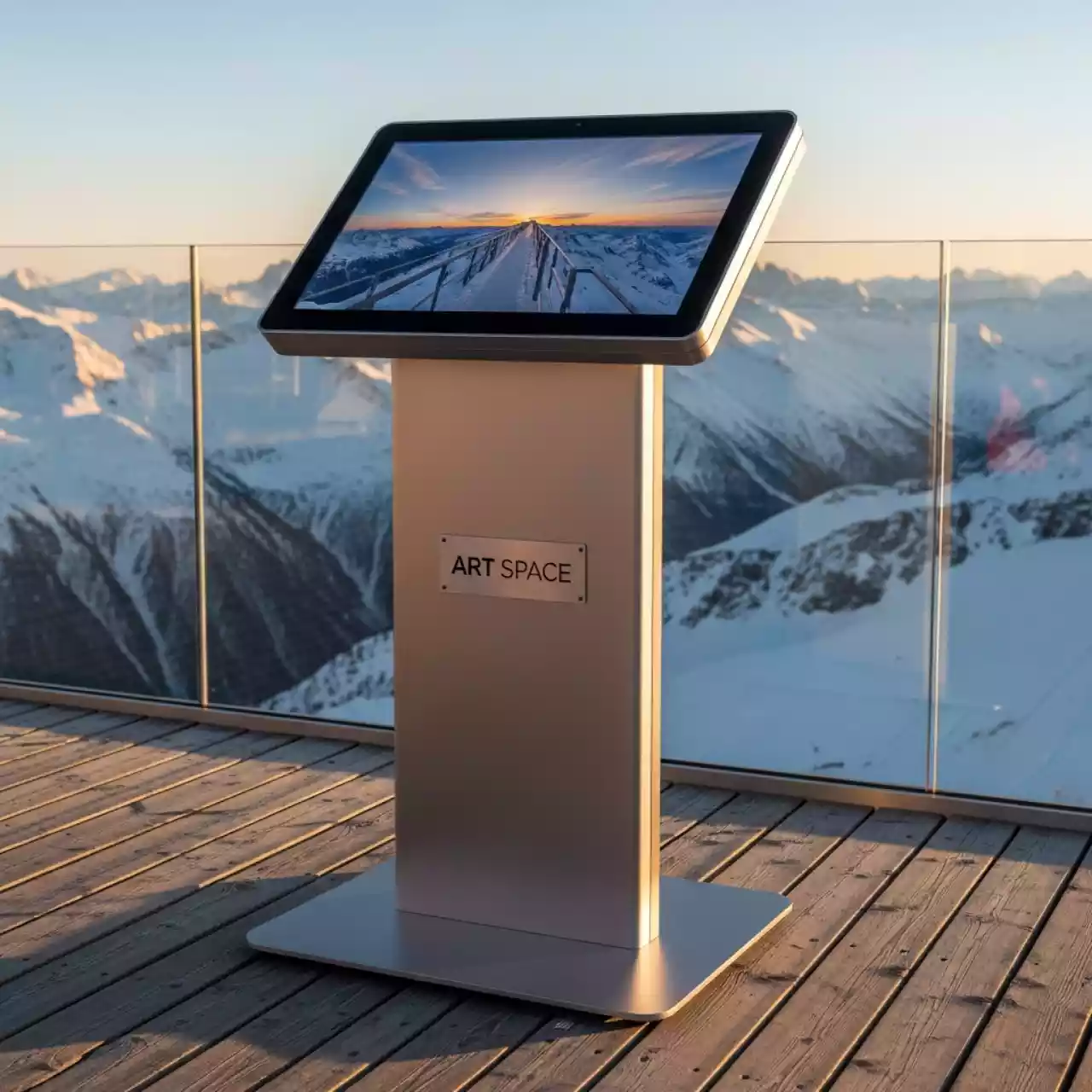 Аренда Интерактивная трибуна Demosfen Premium 27 на площадке Rosa Peak (2320м) — ART SPACE